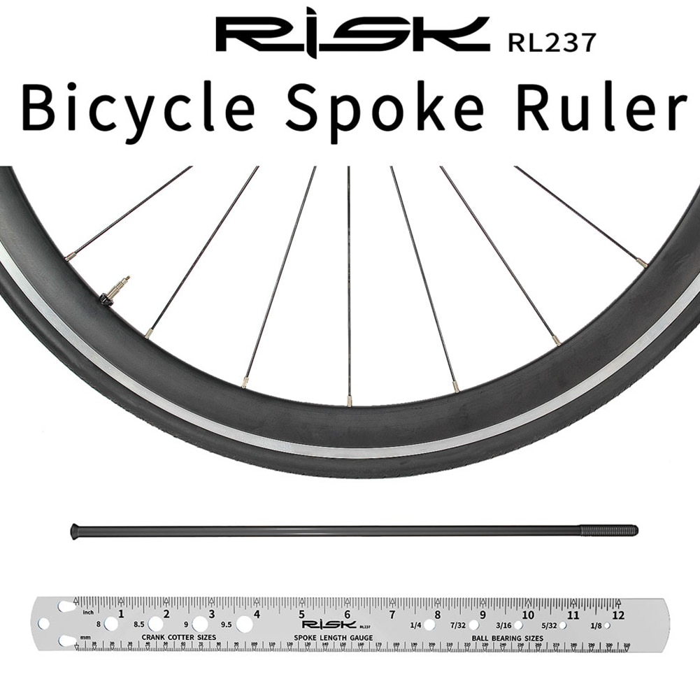 자전거 와이어 스포크 길이 측정 눈금자 게이지 MTB 나사 측정 도구 사이클링 와이어 스포크 길이 측정 눈금자